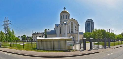 Панорама — православный храм Церковь Сергия Радонежского в Тушине, Москва