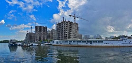 Panorama landing stage, wharf — Nagatino River Park Yacht Club — Moscow, photo 1