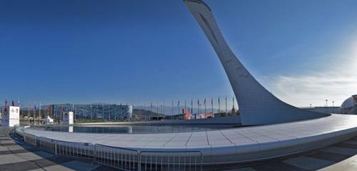 Панорама — фонтан Поющие фонтаны в Олимпийском парке, Краснодарский край
