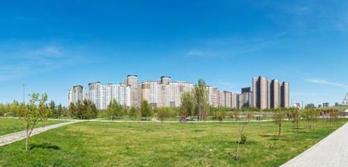 Panorama — urban forest Presidential park, Astana